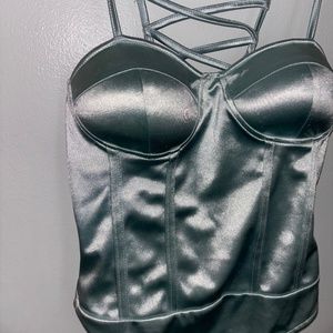 Baby blue Silky Bodysuit